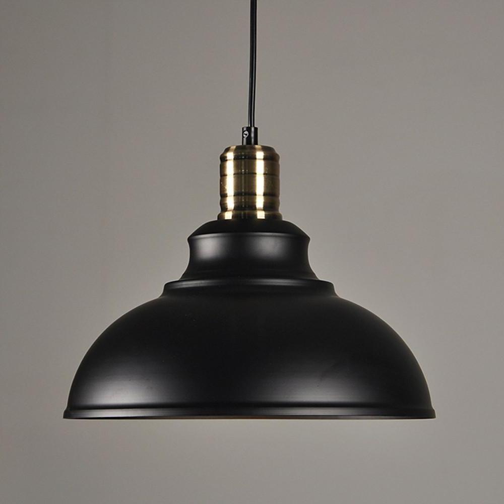 Rustic Bronze Semi Globe Metal LED Pendant Light for Home Office Decor
