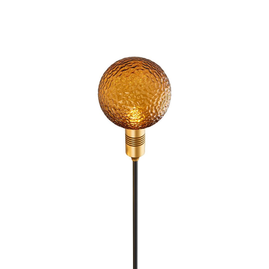 Outdoor Round Reed Decorative Landscape Light in Warm Bronze Finish