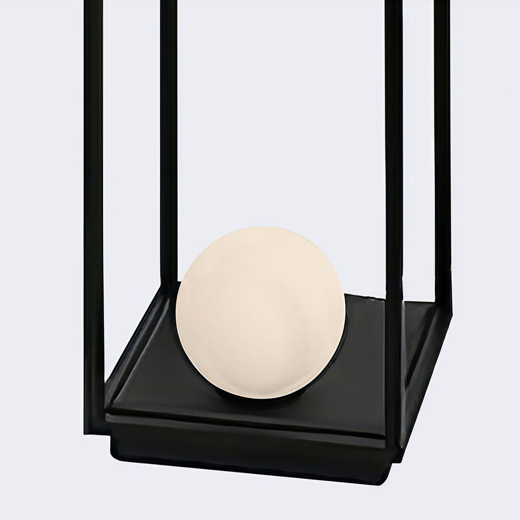 Modern Black Metal LED Courtyard Bollard Light for Outdoor Spaces
