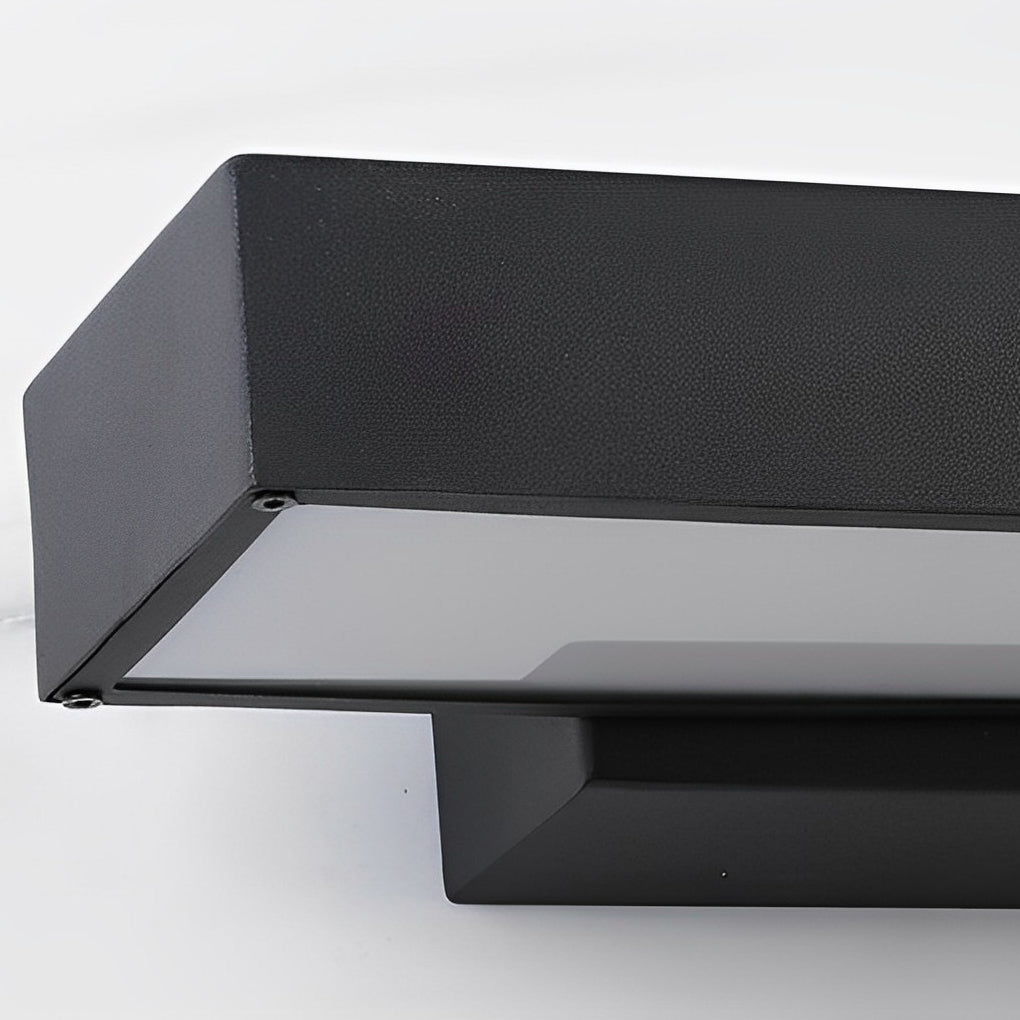Black Rectangular LED Linear Wall Light for Outdoor Contemporary Spaces