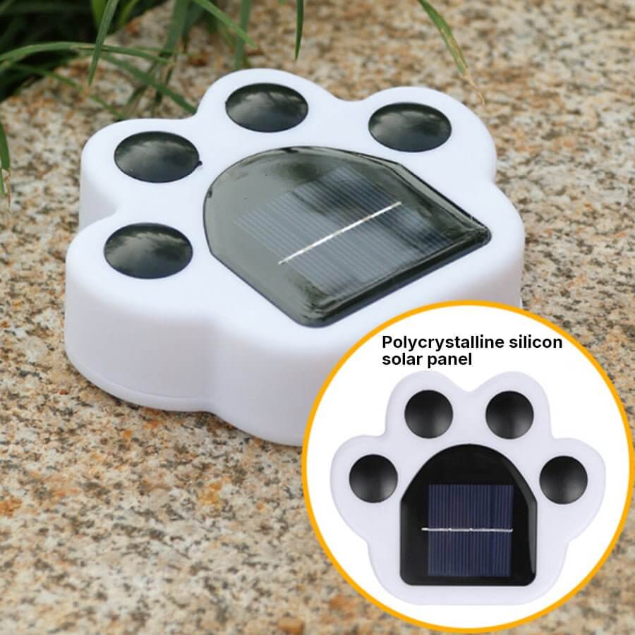 Modern Solar-Powered Animal Paw Step Stairs Lighting for Outdoor Use