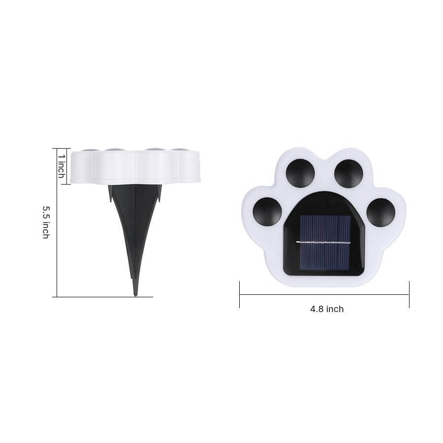 Modern Solar-Powered Animal Paw Step Stairs Lighting for Outdoor Use