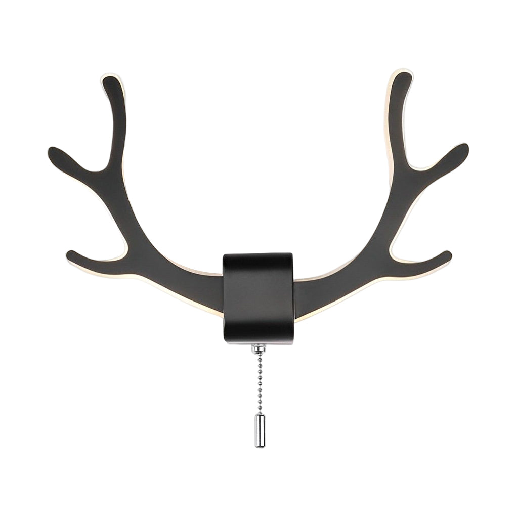 Modern Black Iron Antler Wall Sconce LED Lamp for Living Room Bedroom