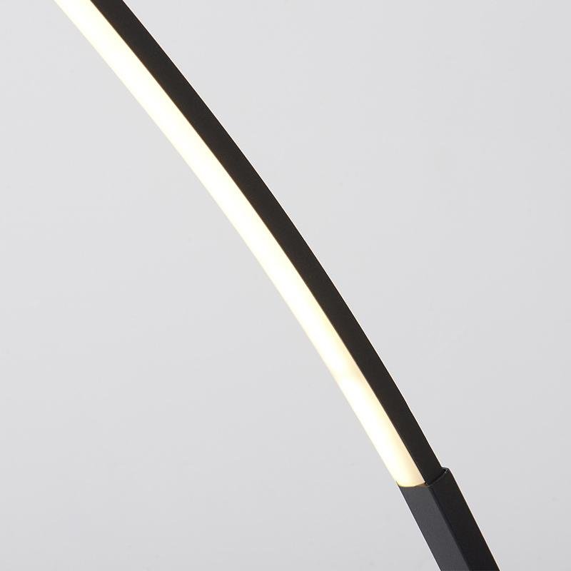 Sleek Aluminum Arcing LED Floor Lamp with Remote Control for Living Room