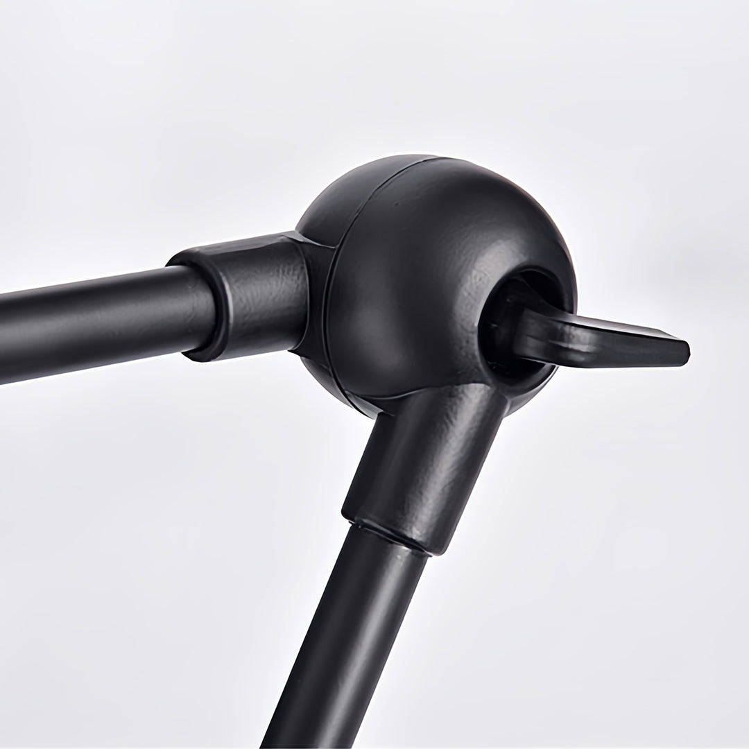 Industrial Black Metal Reading Floor Lamp for Living Room Illumination