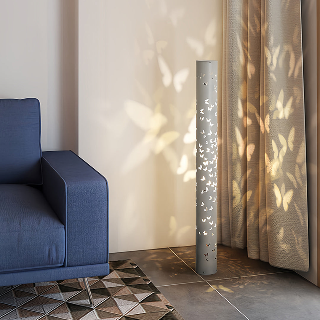 Elegant Butterfly Floor Lamp with Ambient Light Projector for Living Room