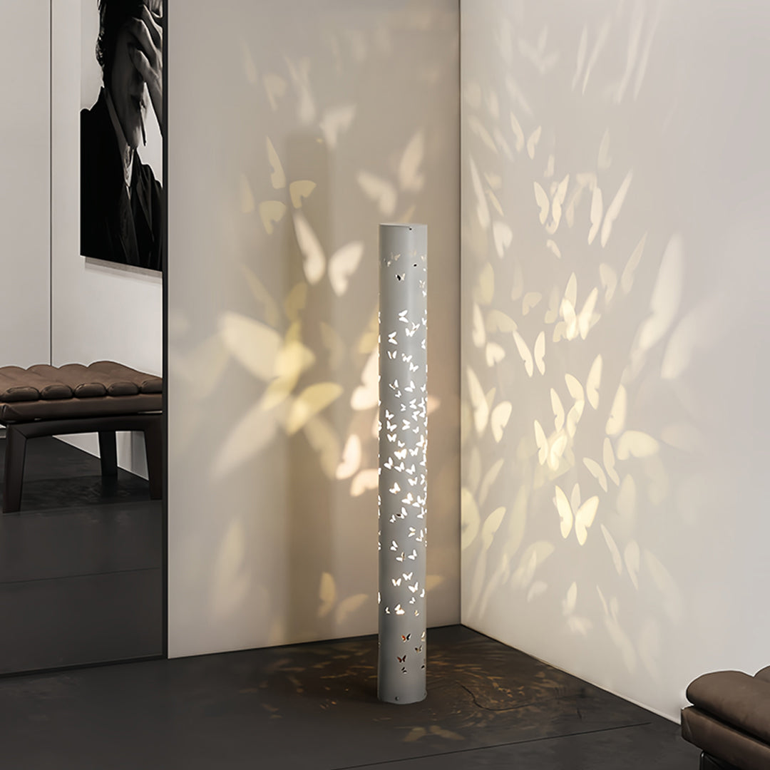 Elegant Butterfly Floor Lamp with Ambient Light Projector for Living Room