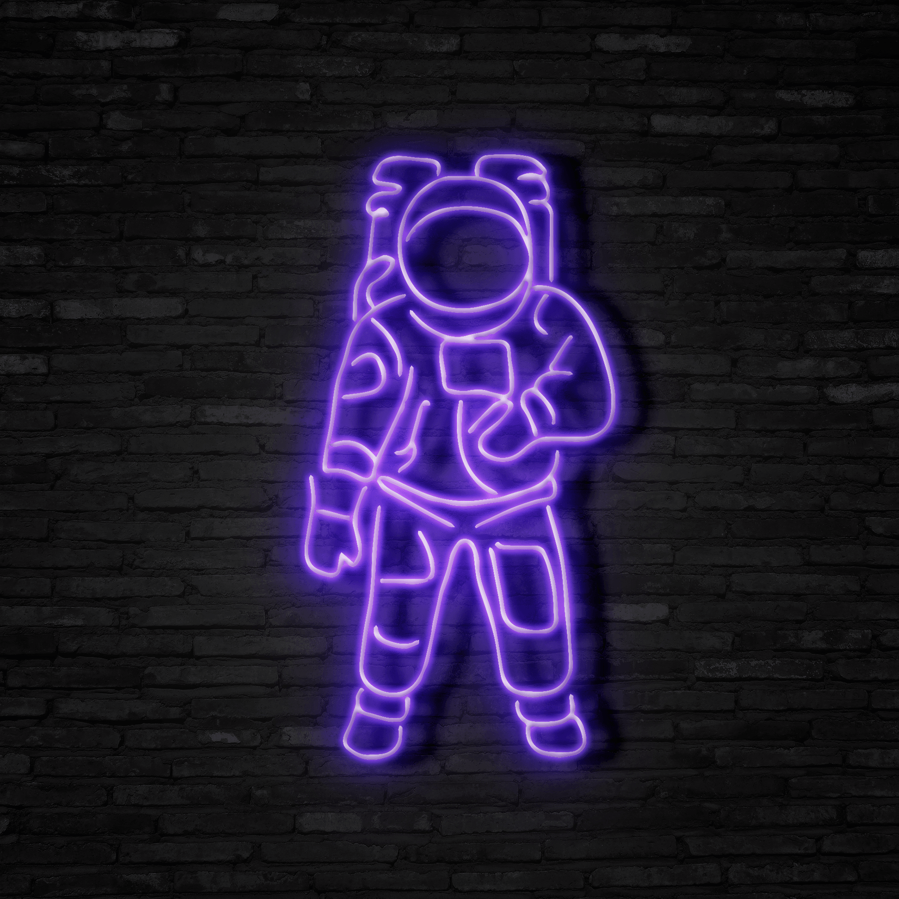 Colorful Astronaut LED Neon Light Fixture for Kids' Room Decor