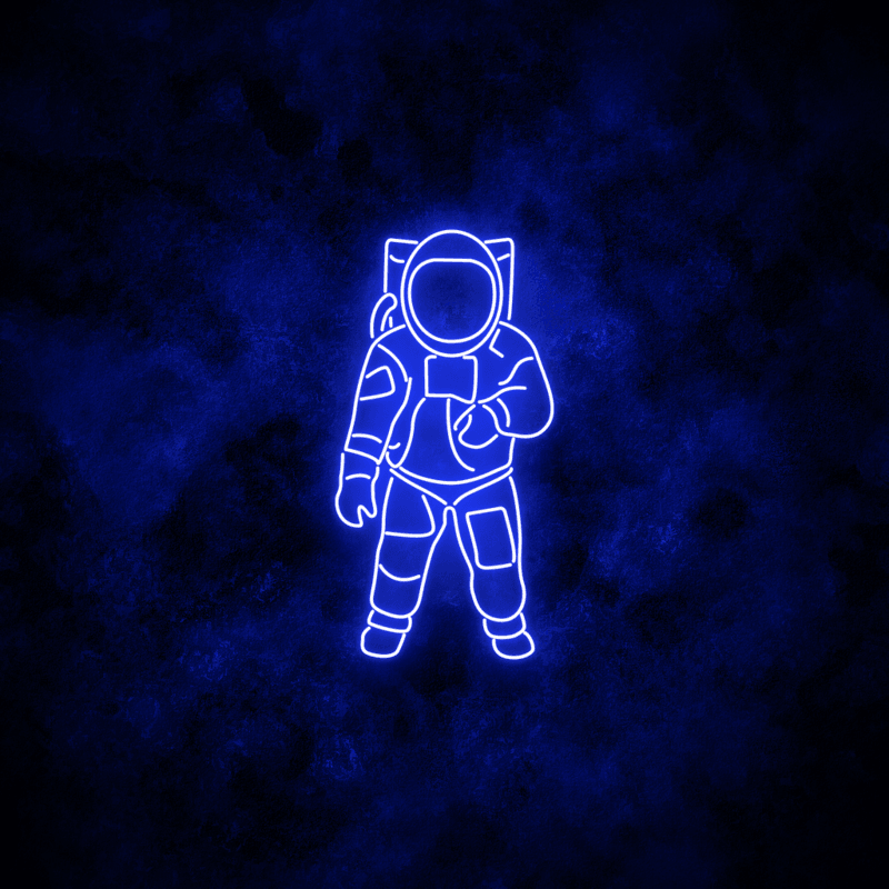 Colorful Astronaut LED Neon Light Fixture for Kids' Room Decor
