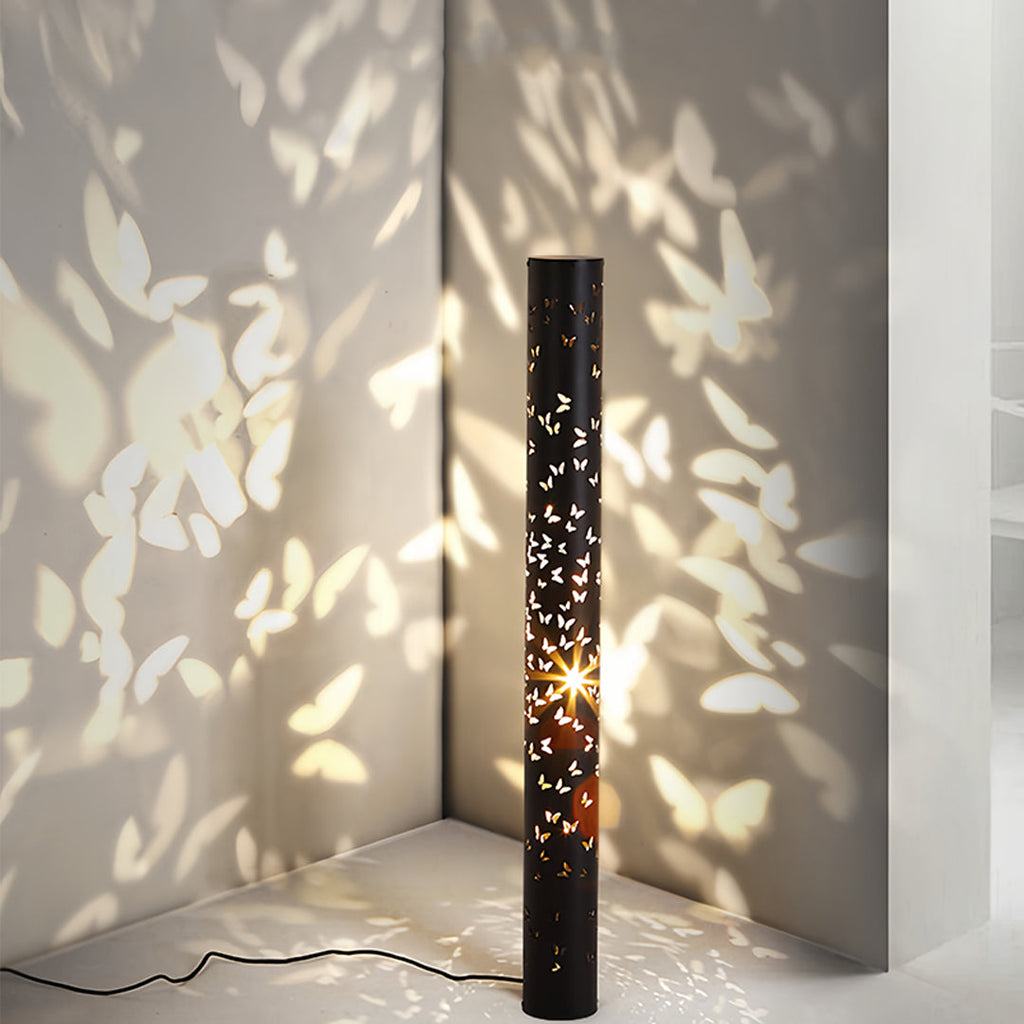 Elegant Butterfly Floor Lamp with Ambient Light Projector for Living Room