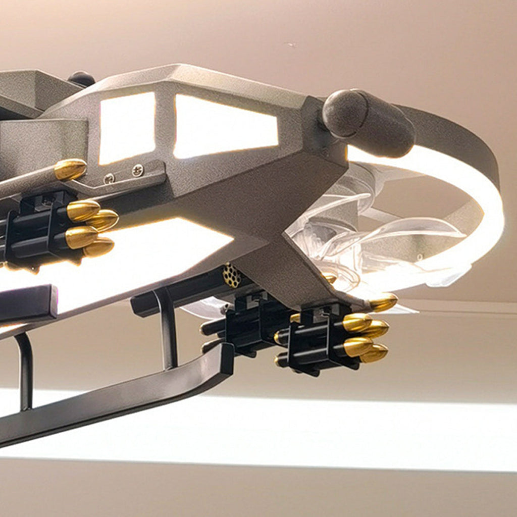 Colorful Airplane Ceiling Fan Light for Kids' Room - LED Fixture
