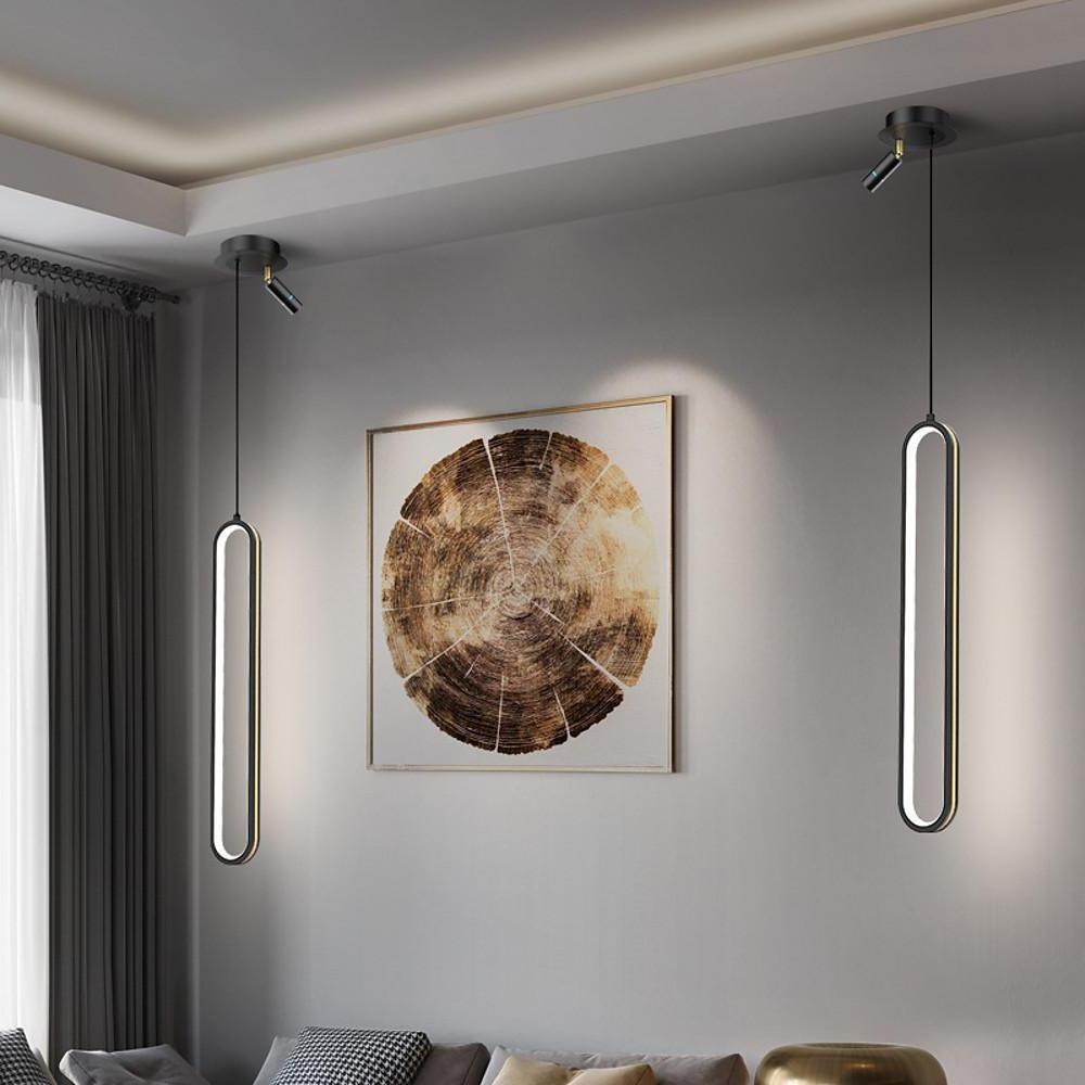 Sleek Black Metal Acrylic Pendant Light Shade for Kitchen Island Decor