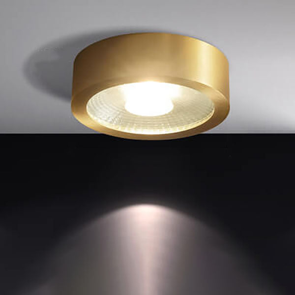 Contemporary Ultra-Thin Copper LED Flush Mount Light for Hallway Decor