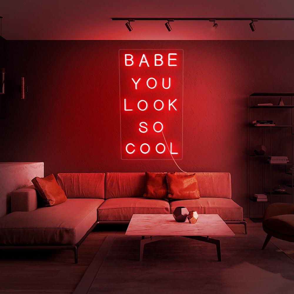 Cool Pink LED Neon Sign Wall Art for Bedroom, Home Decor Lighting