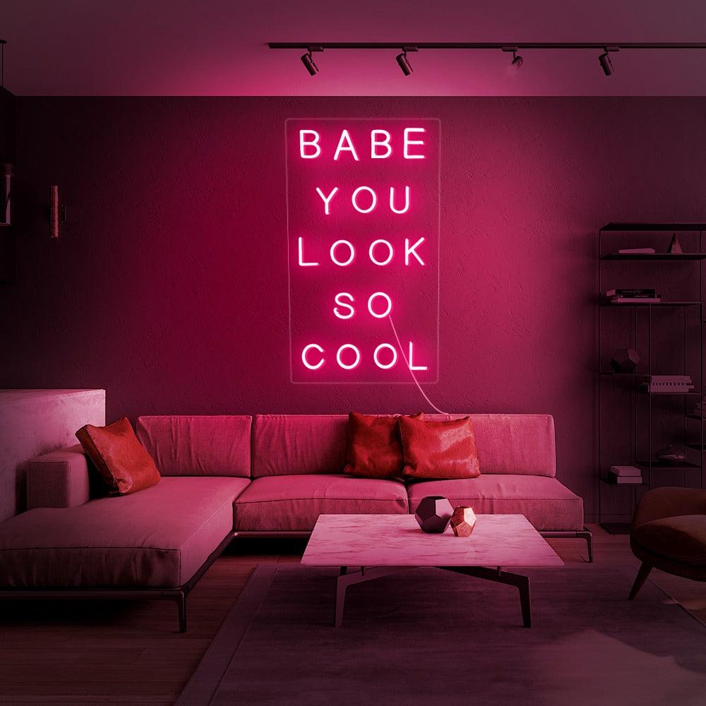 Cool Pink LED Neon Sign Wall Art for Bedroom, Home Decor Lighting