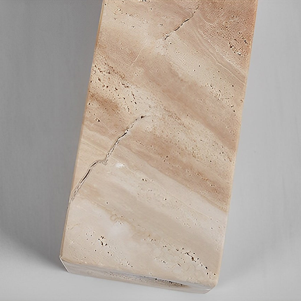 Yellow Travertine Wabi-Sabi LED Wall Light Fixture for Modern Interiors