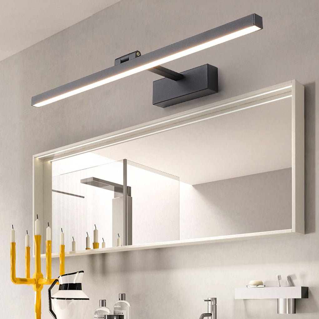 Rotatable Modern Metal LED Bath Bar Vanity Light in Brushed Nickel