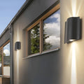 Stylish Wavy Aluminum LED Up-Down Wall Light for Outdoor Spaces