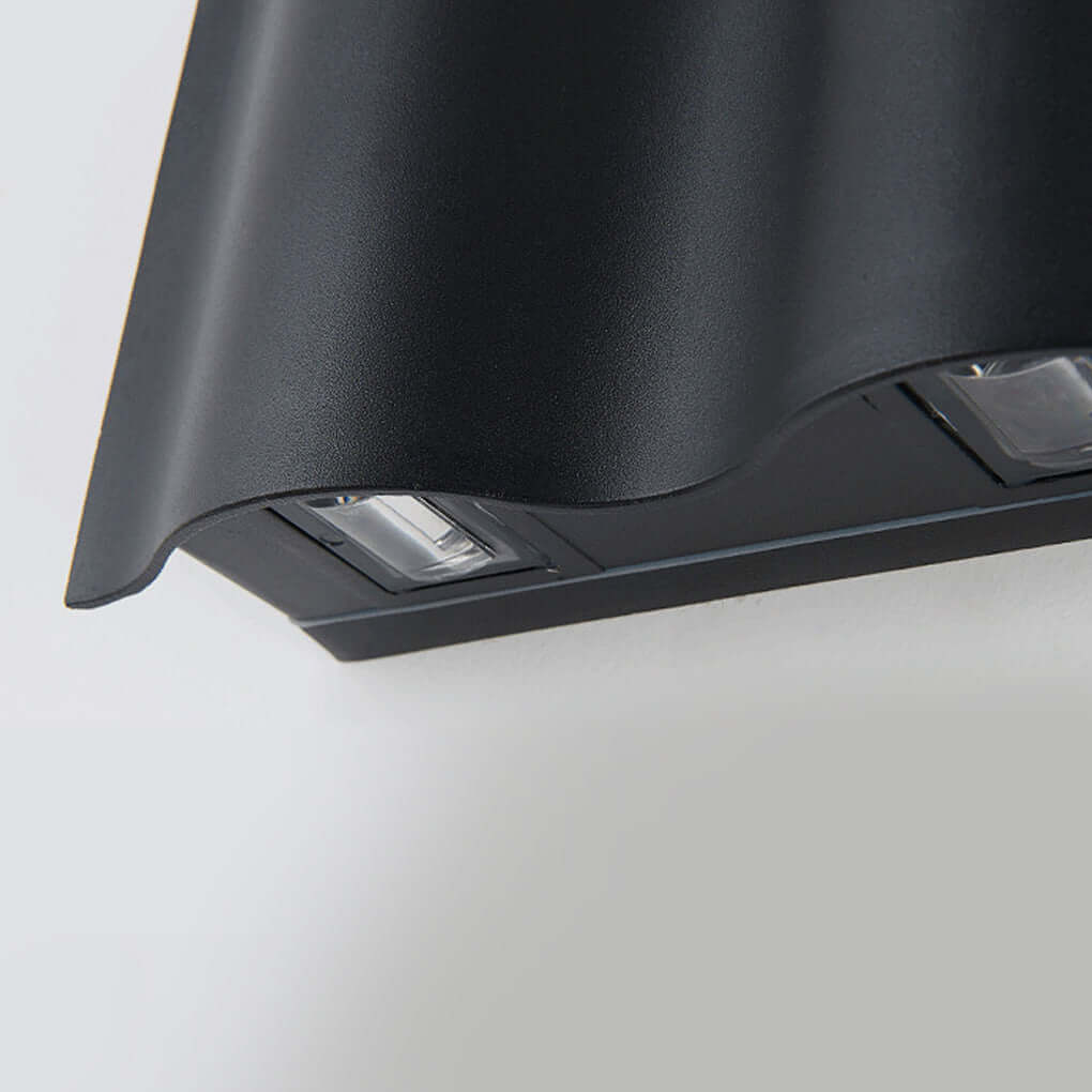 Stylish Wavy Aluminum LED Up-Down Wall Light for Outdoor Spaces