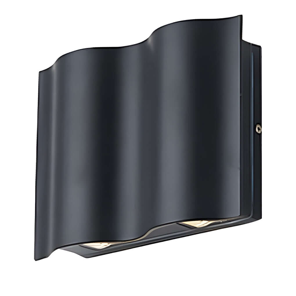 Stylish Wavy Aluminum LED Up-Down Wall Light for Outdoor Spaces