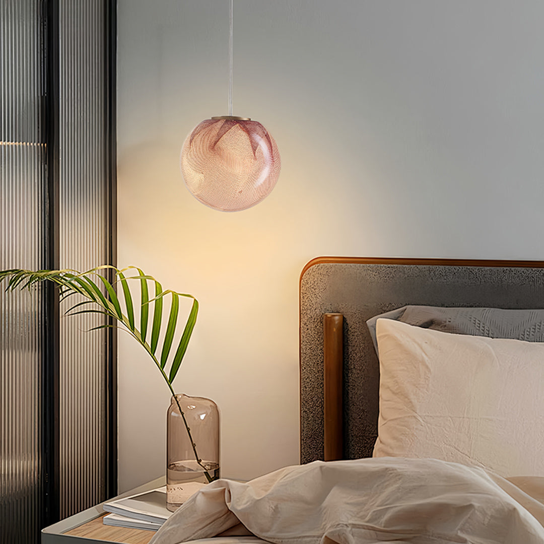 Modern Clear Glass Globe Pendant Light for Kitchen or Dining Spaces