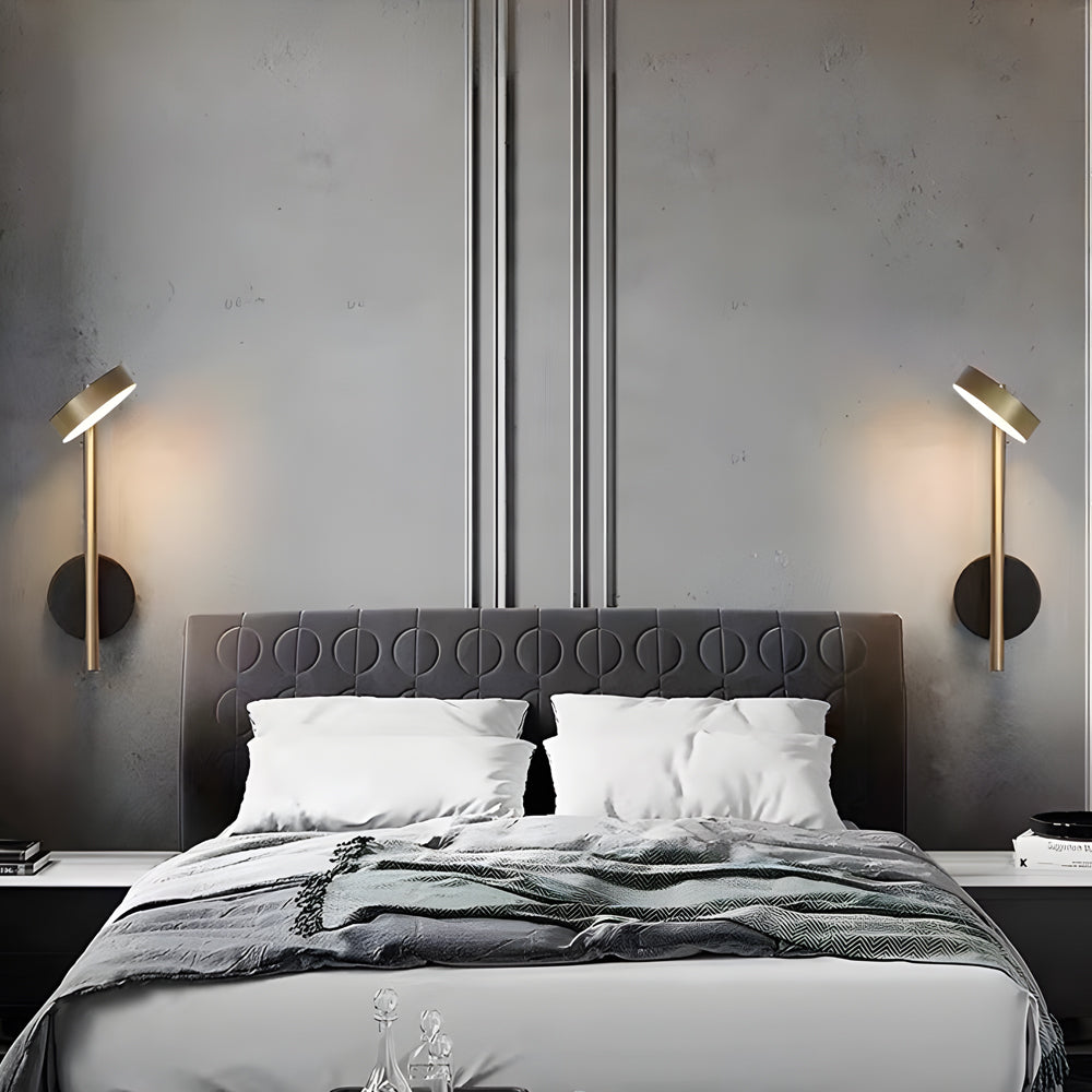 Adjustable Modern LED Wall-Mounted Metal Bedside Lamp for Bedrooms