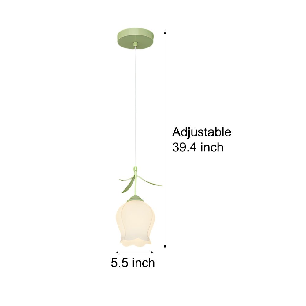 Green Modern Pendant Light Fixture with Three-Step Dimming for Living Room