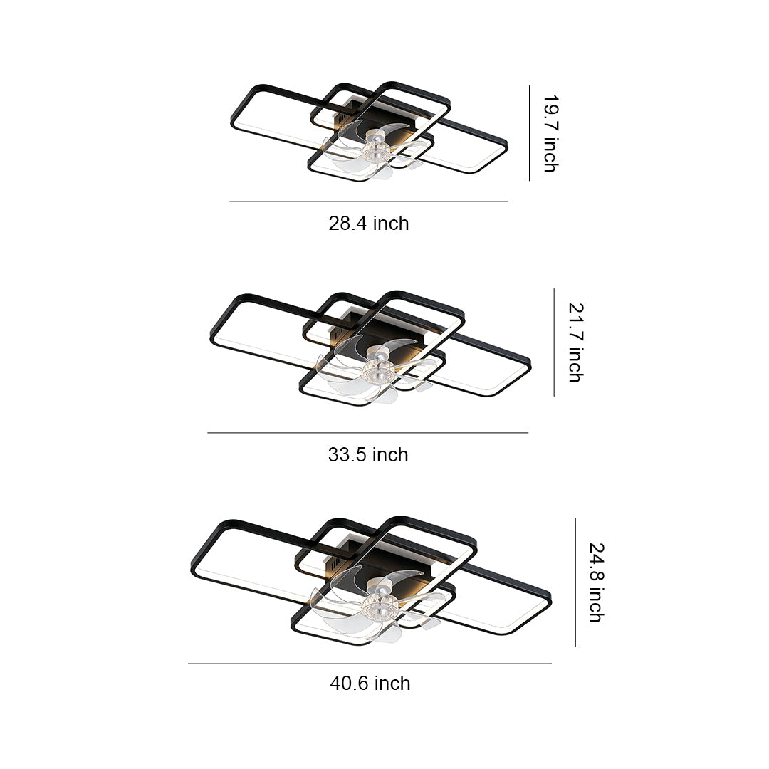 Modern Clear Acrylic Ceiling Fan with Lights - Stylish Home Fixture