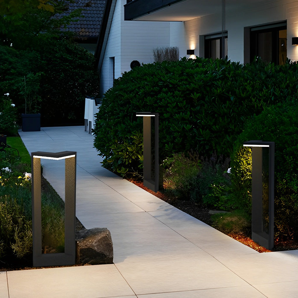 Sleek Black Aluminum 12W LED Pathway Light for Outdoor Landscape Use