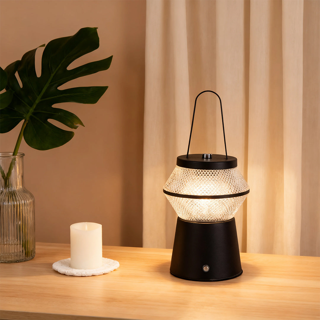 Elegant Solar-Powered LED Lantern with UV Mosquito Repellent for Patio