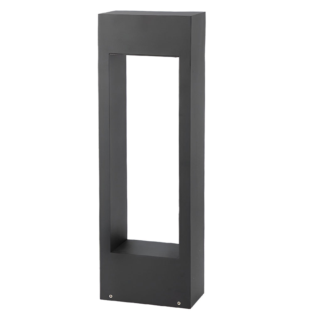Sleek Black LED Outdoor Bollard Light for Pathway and Garden Illumination