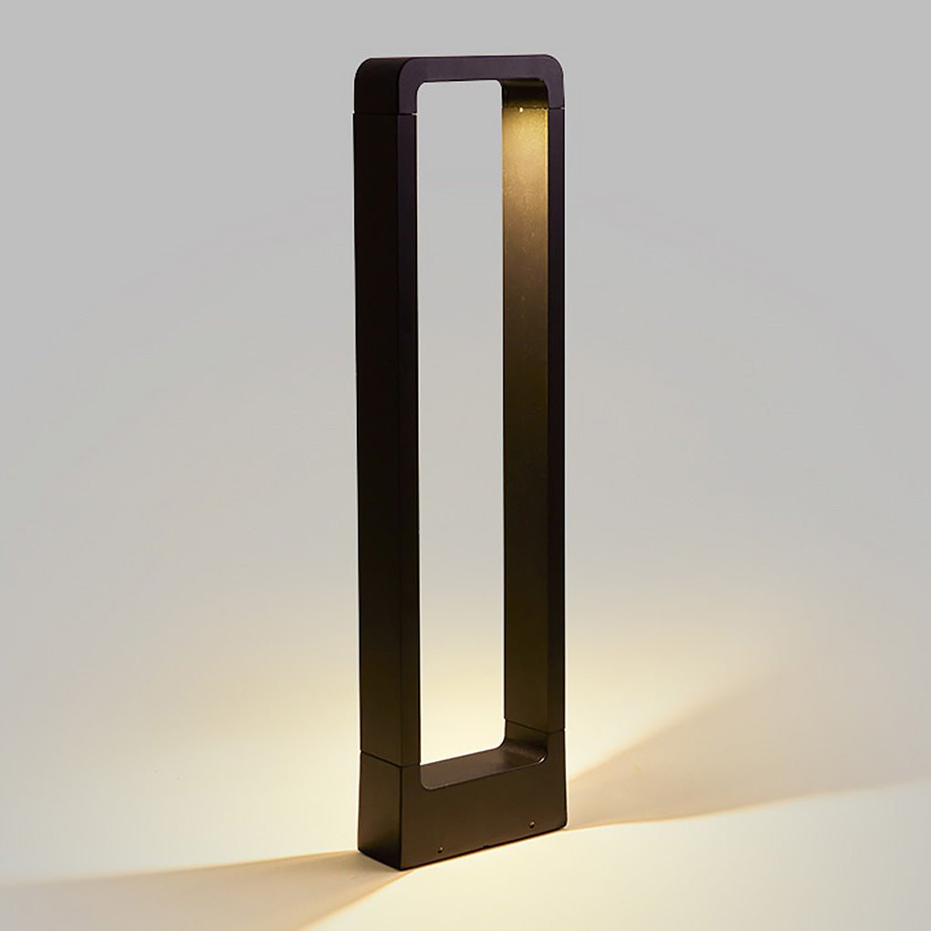 Modern Black Waterproof Bollard Lights for Outdoor Pathway & Garden
