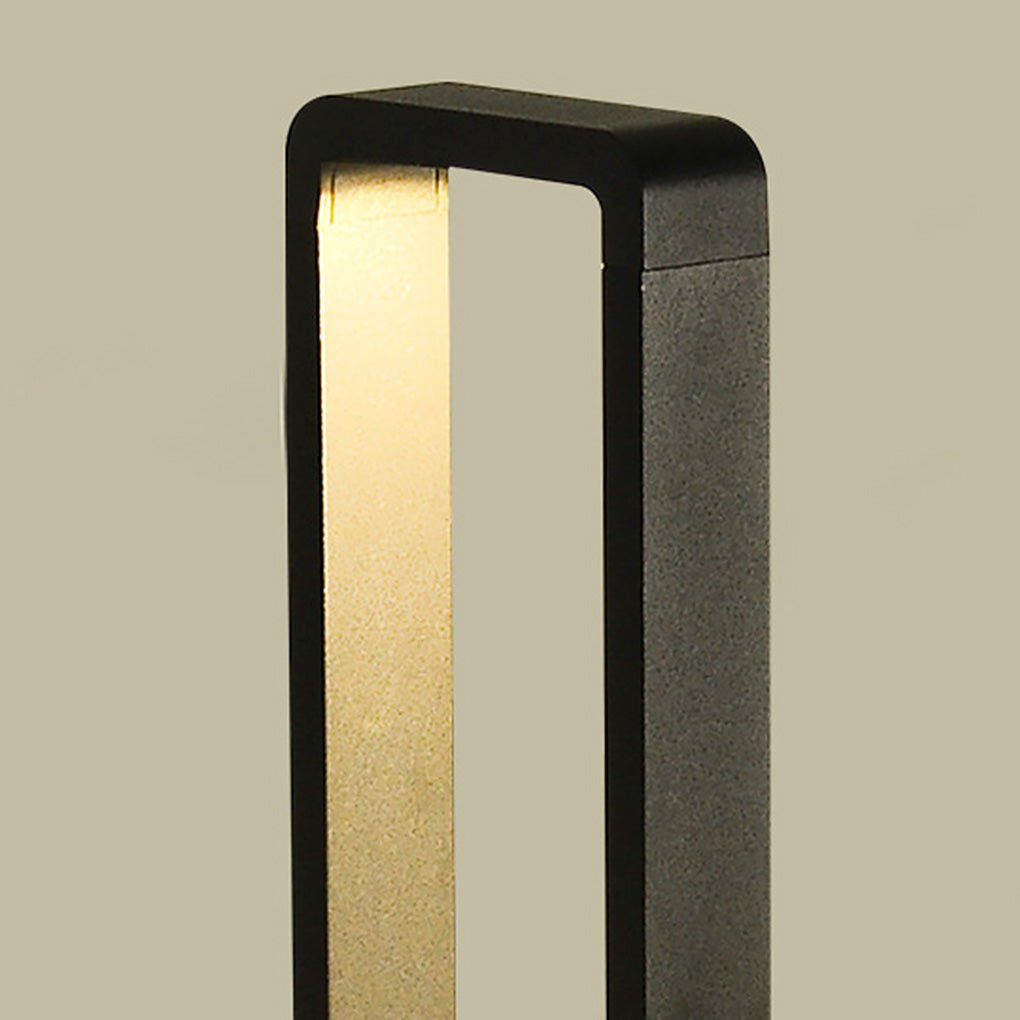 Modern Black Waterproof Bollard Lights for Outdoor Pathway & Garden