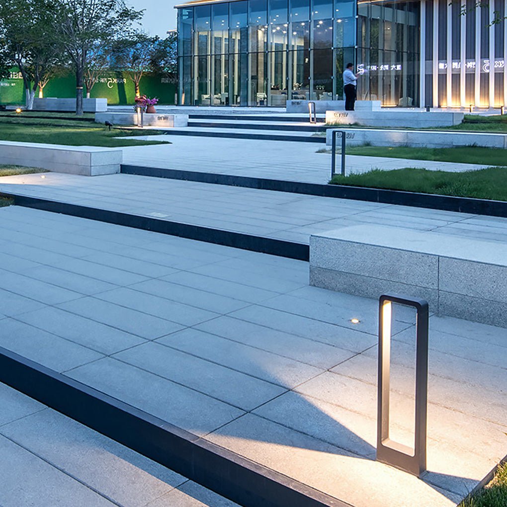 Modern Black Waterproof Bollard Lights for Outdoor Pathway & Garden