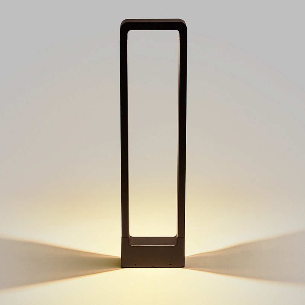 Modern Black Waterproof Bollard Lights for Outdoor Pathway & Garden