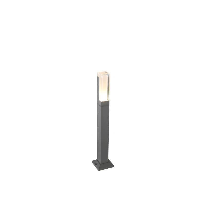 Sleek Black Aluminum Cubic LED Bollard Light for Outdoor Pathway Lighting