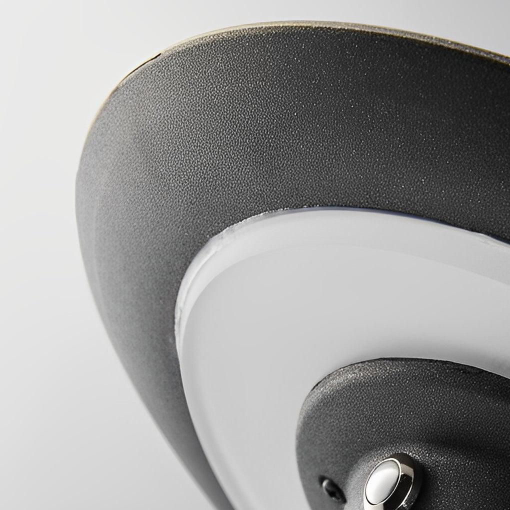 Elegant Black Brass Solar Path Lights with Round Top Disc & Bubble Design