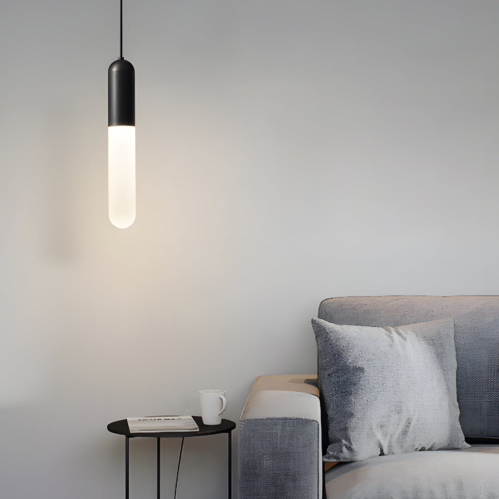 Long Copper Acrylic 3-Step Dimming Pendant Light for Modern Spaces