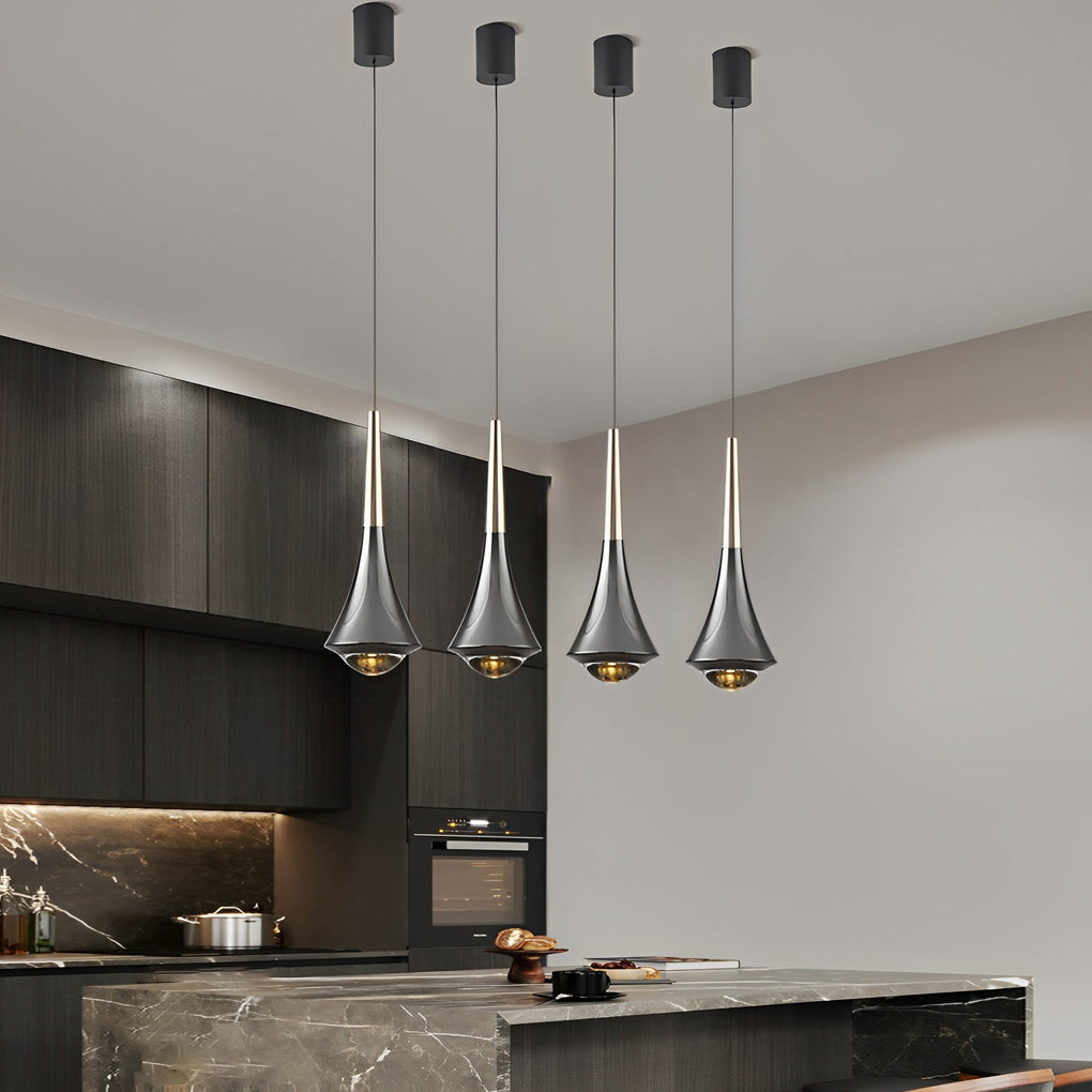 Elegant Black Cone LED Pendant Light for Modern Dining and Living Rooms