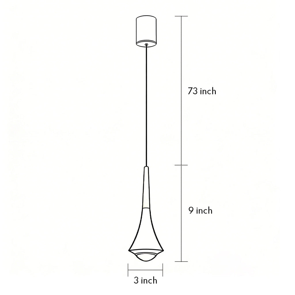 Elegant Black Cone LED Pendant Light for Modern Dining and Living Rooms