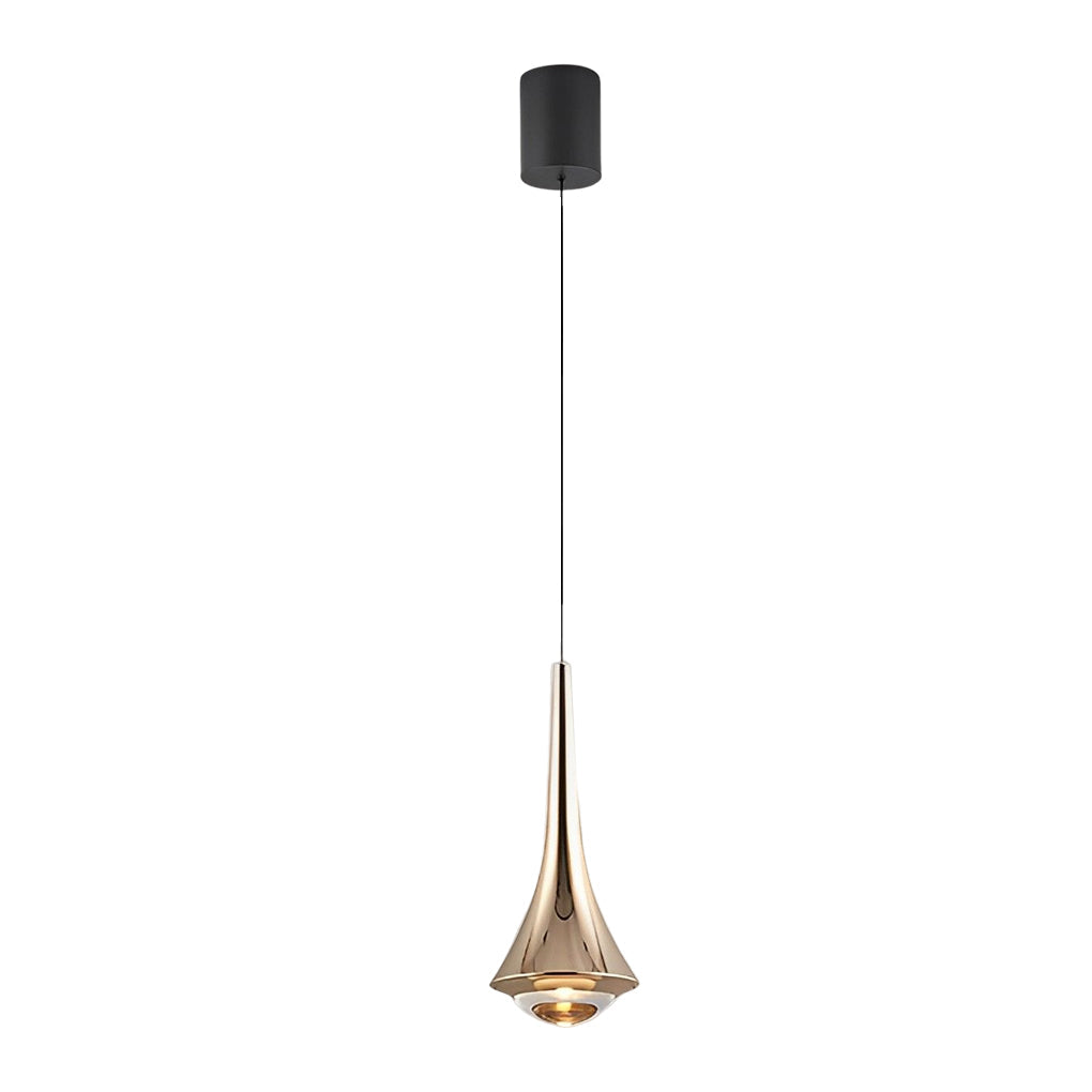 Elegant Black Cone LED Pendant Light for Modern Dining and Living Rooms
