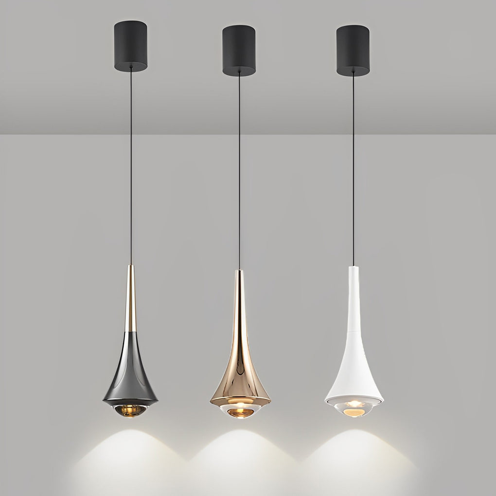 Elegant Black Cone LED Pendant Light for Modern Dining and Living Rooms