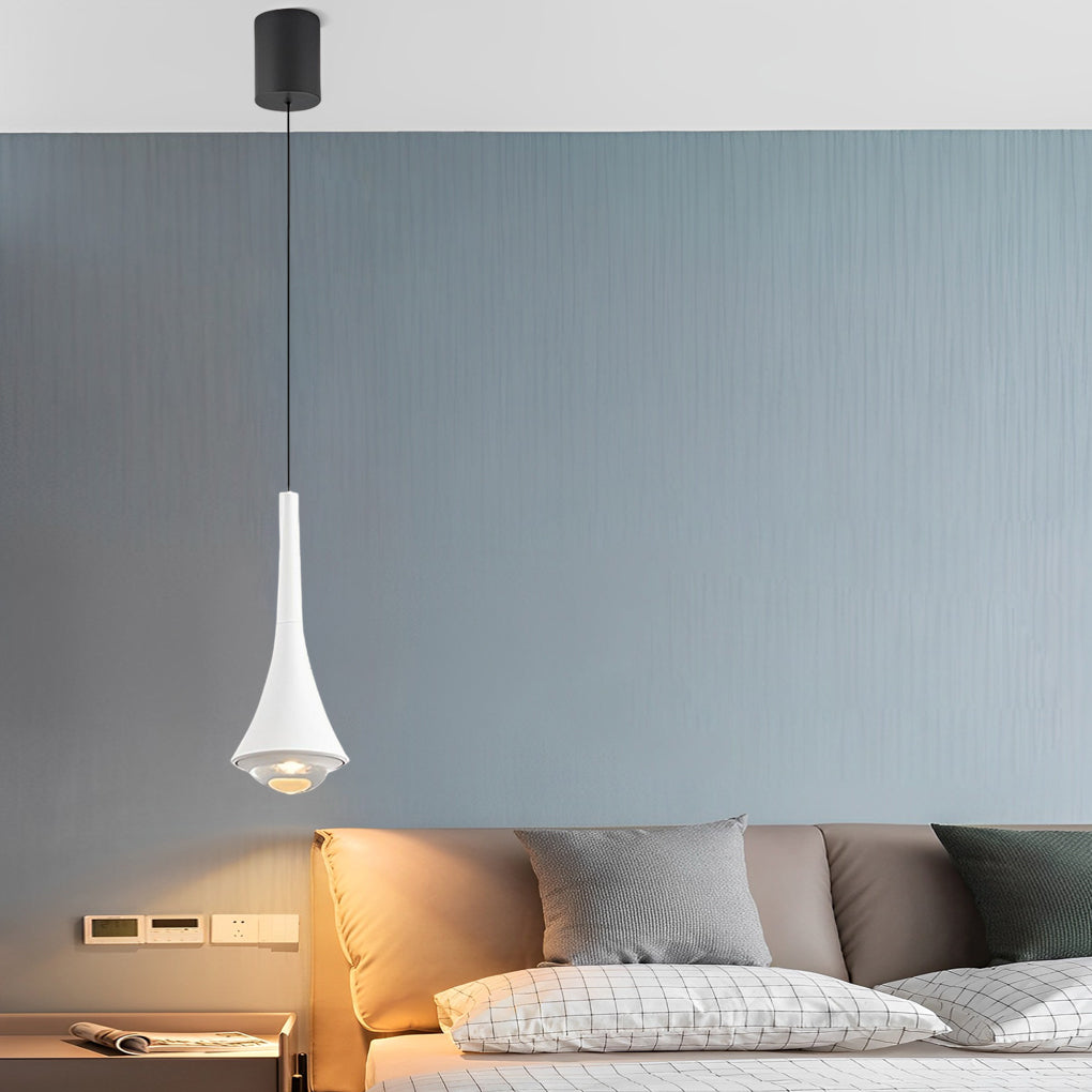 Elegant Black Cone LED Pendant Light for Modern Dining and Living Rooms