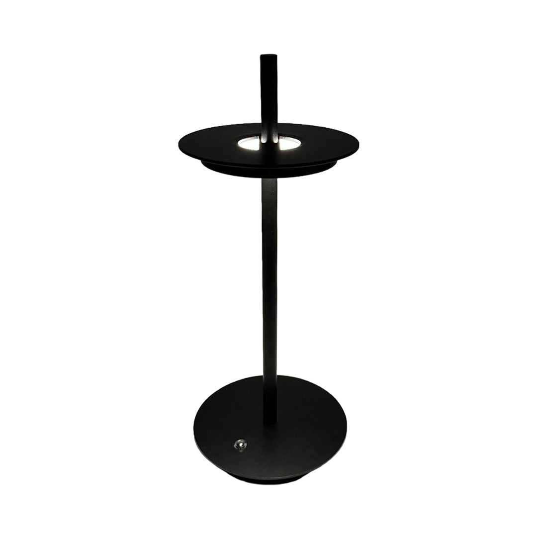 Portable Dimmable Metal Buffet Table Lamp in Modern Silver for Dining Room