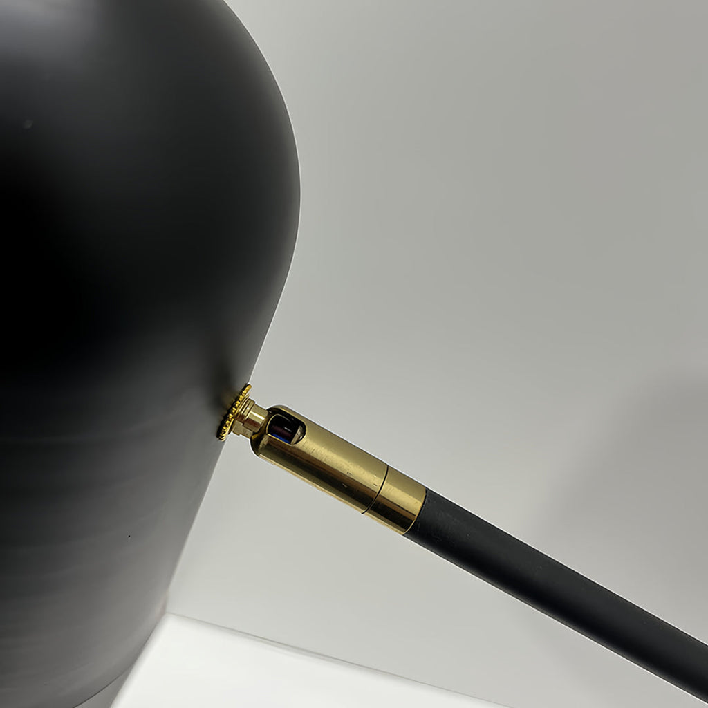 Elegant Black Marble Desk Lamp - Modern Minimalist Reading Light for Office