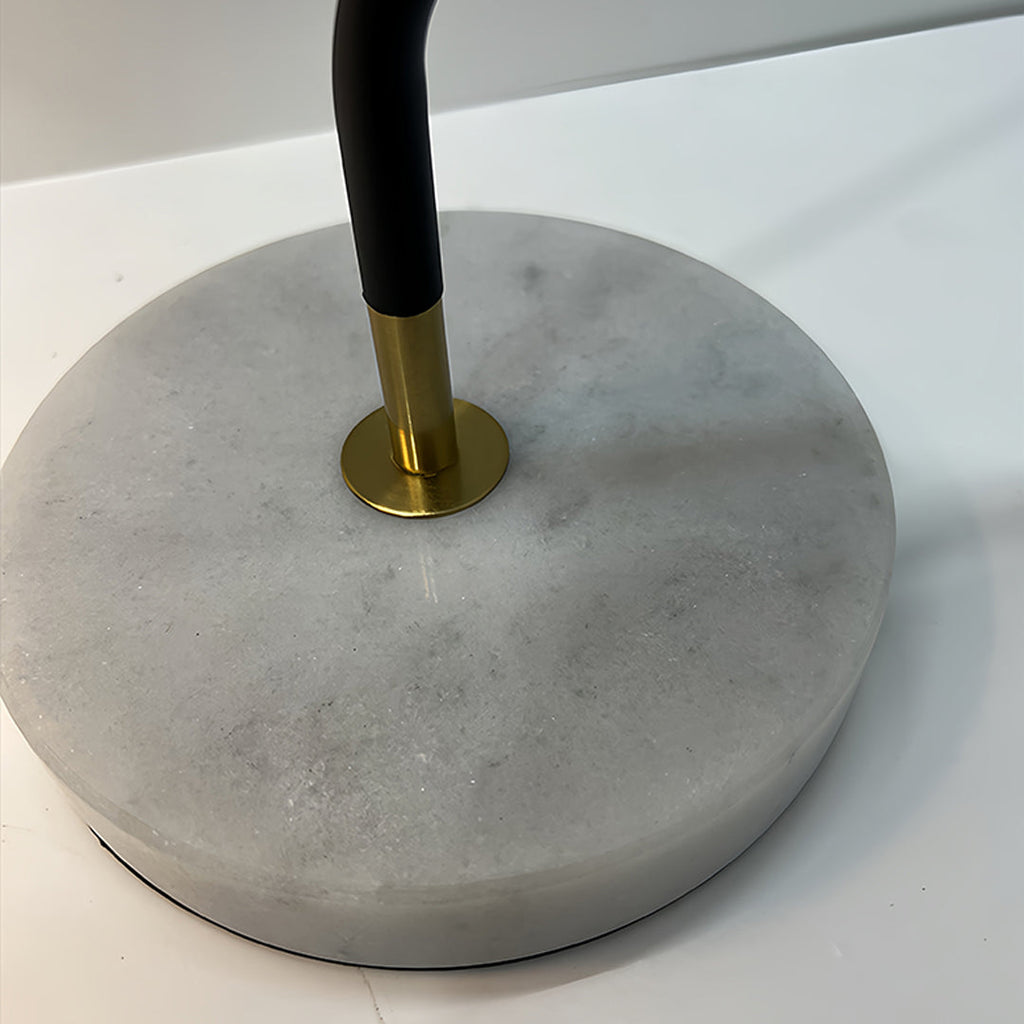 Elegant Black Marble Desk Lamp - Modern Minimalist Reading Light for Office