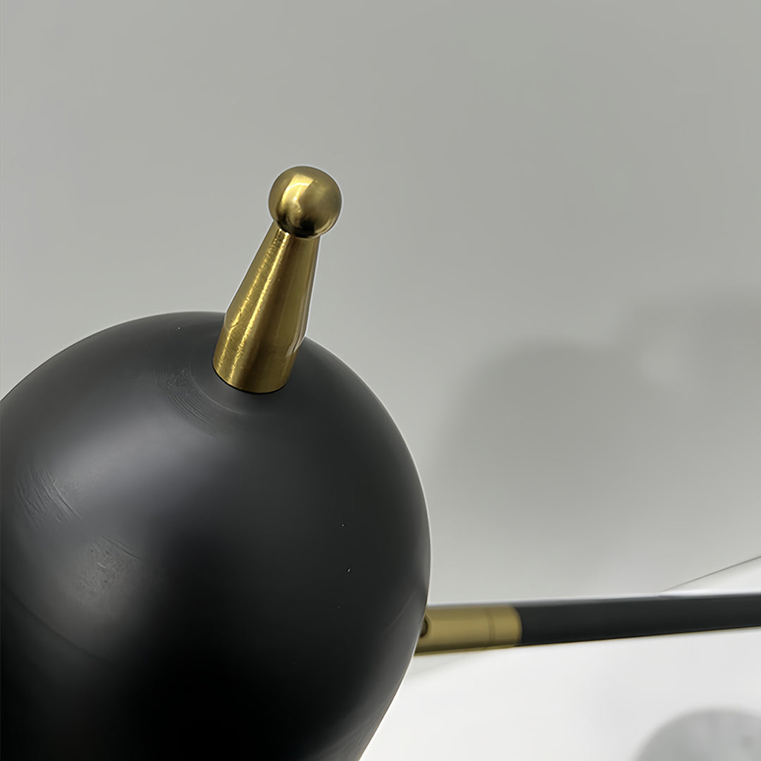 Elegant Black Marble Desk Lamp for Modern Office & Reading Spaces