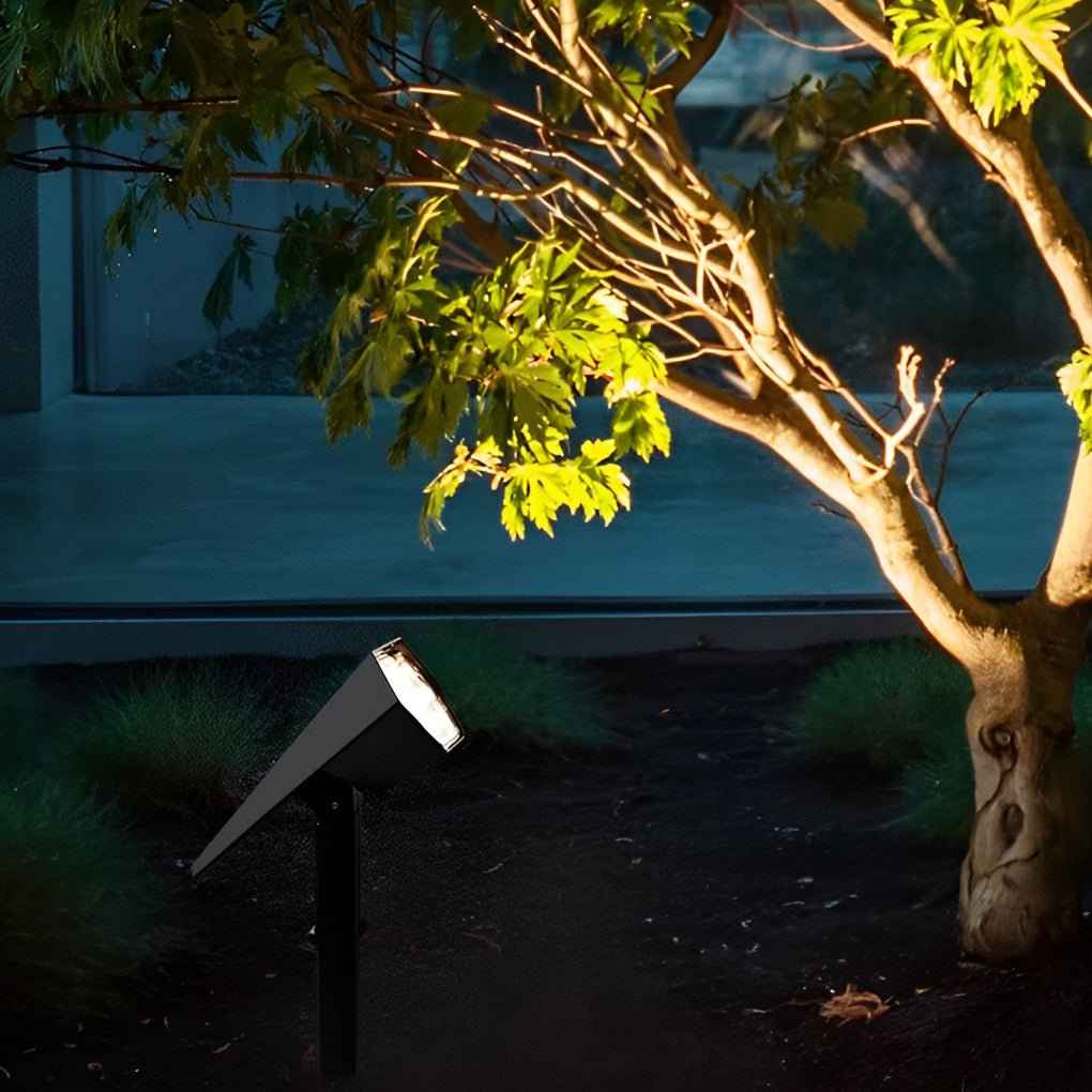 Adjustable Angle Solar LED Spotlight with Flood Spike for Garden & Patio