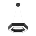 Contemporary Black Hexagonal LED Chandelier for Living Room Bedroom