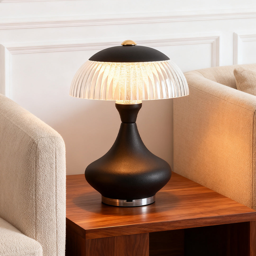 Minimalist White Table Lamp with Creative Charging Design for Office Bedroom